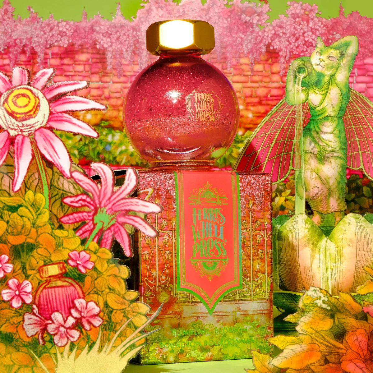 Flacon d'encre FERRIS WHEEL PRESS - FerriTales - Once Upon a Time | Bumbling Blossom (20ml) - 818351002112