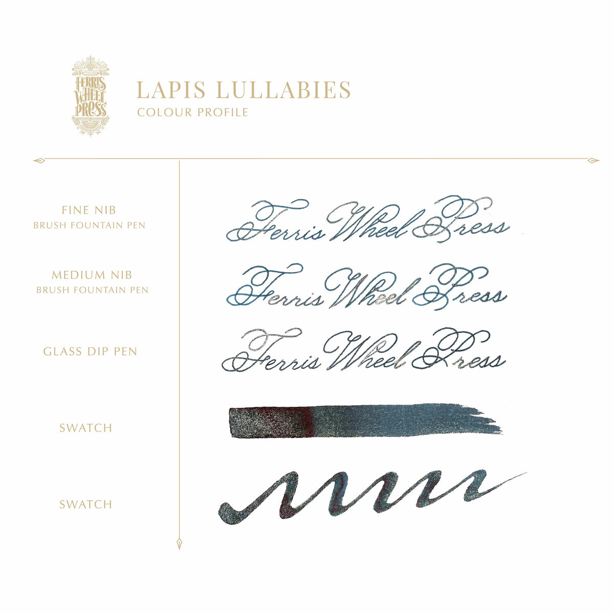 Flacon d'encre FERRIS WHEEL PRESS - FerriTales - Once Upon a Time | Lapis Lullabies (20ml) -