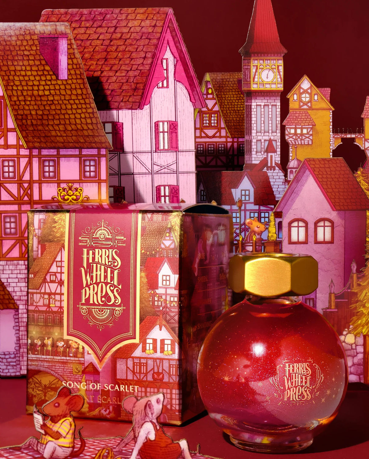 Flacon d'encre FERRIS WHEEL PRESS - FerriTales - Once Upon a Time | Song of Scarlet (20ml) - 818351002457