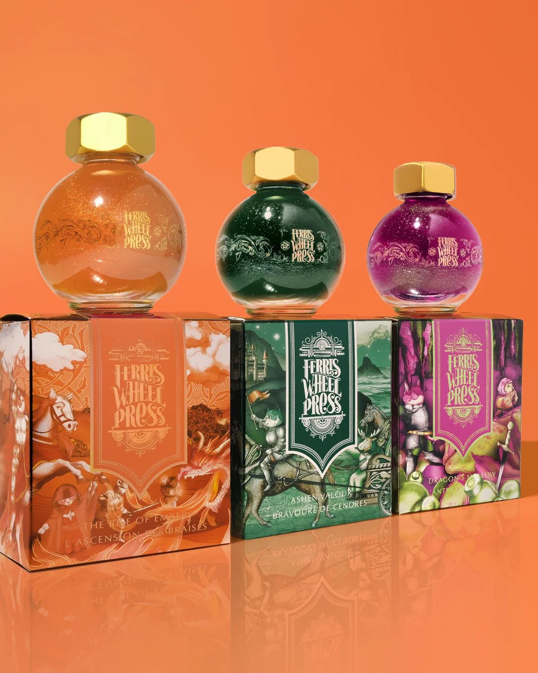 Flacon d'encre FERRIS WHEEL PRESS - FerriTales - The Book of Knights Series | Ashen Valour (20ml) - 818351007667