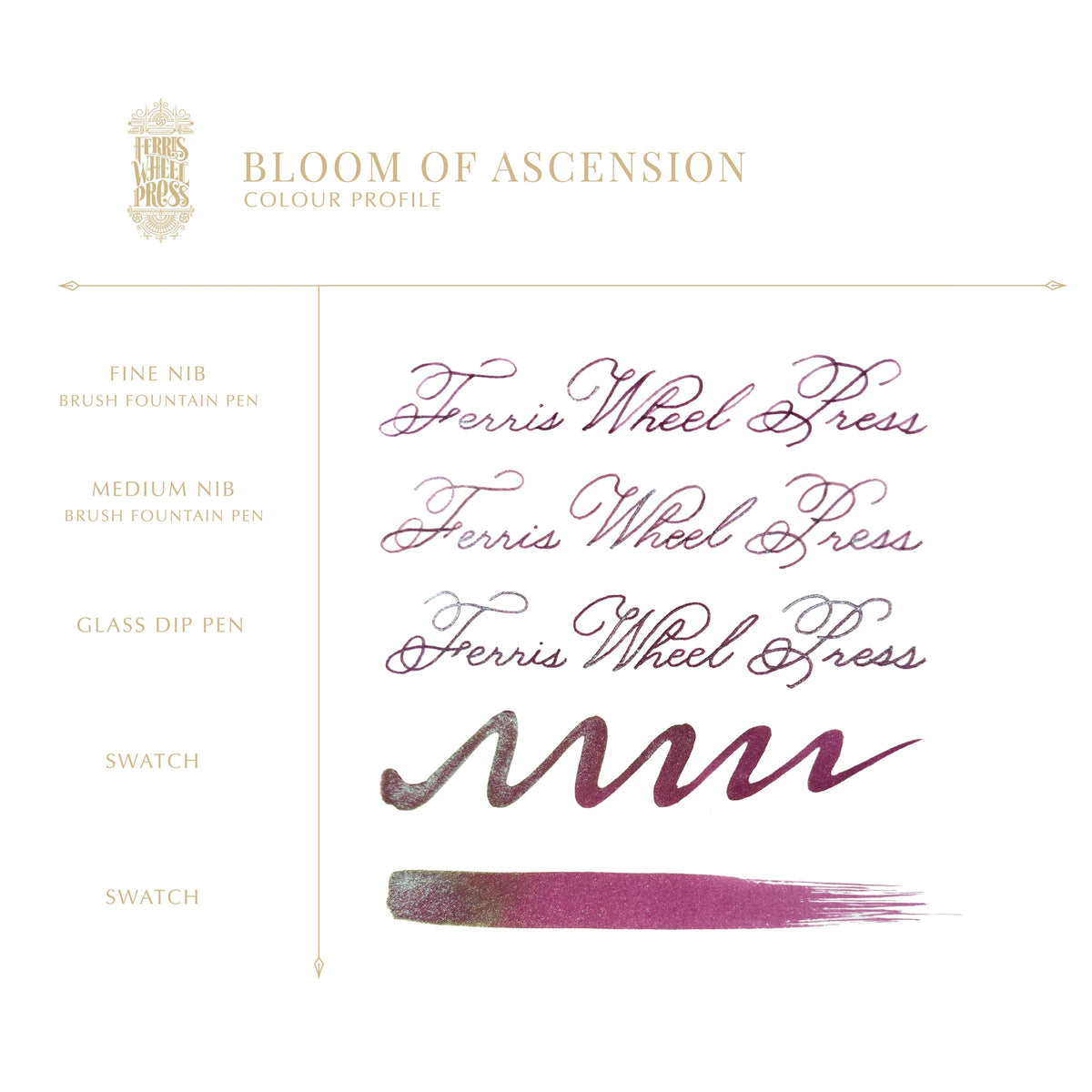 Flacon d'encre FERRIS WHEEL PRESS - FerriTales - The Book of Knights Series | Bloom of Ascension (20ml) - 818351006318