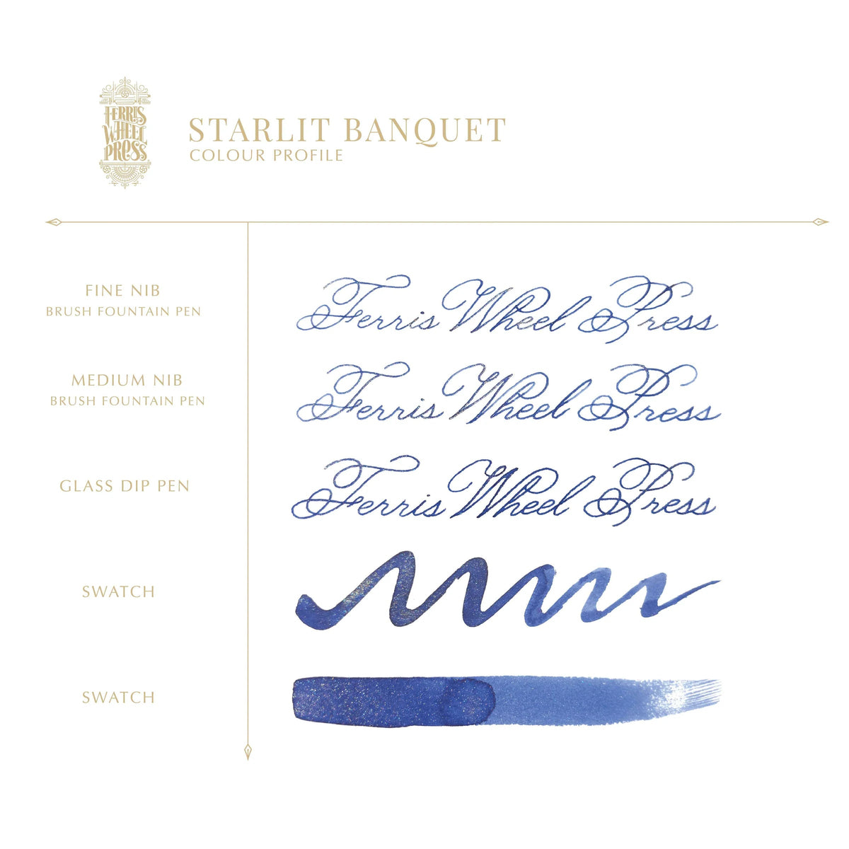 Flacon d'encre FERRIS WHEEL PRESS - FerriTales - The Book of Knights Series | Starlit Banquet (20ml) - 818351007728