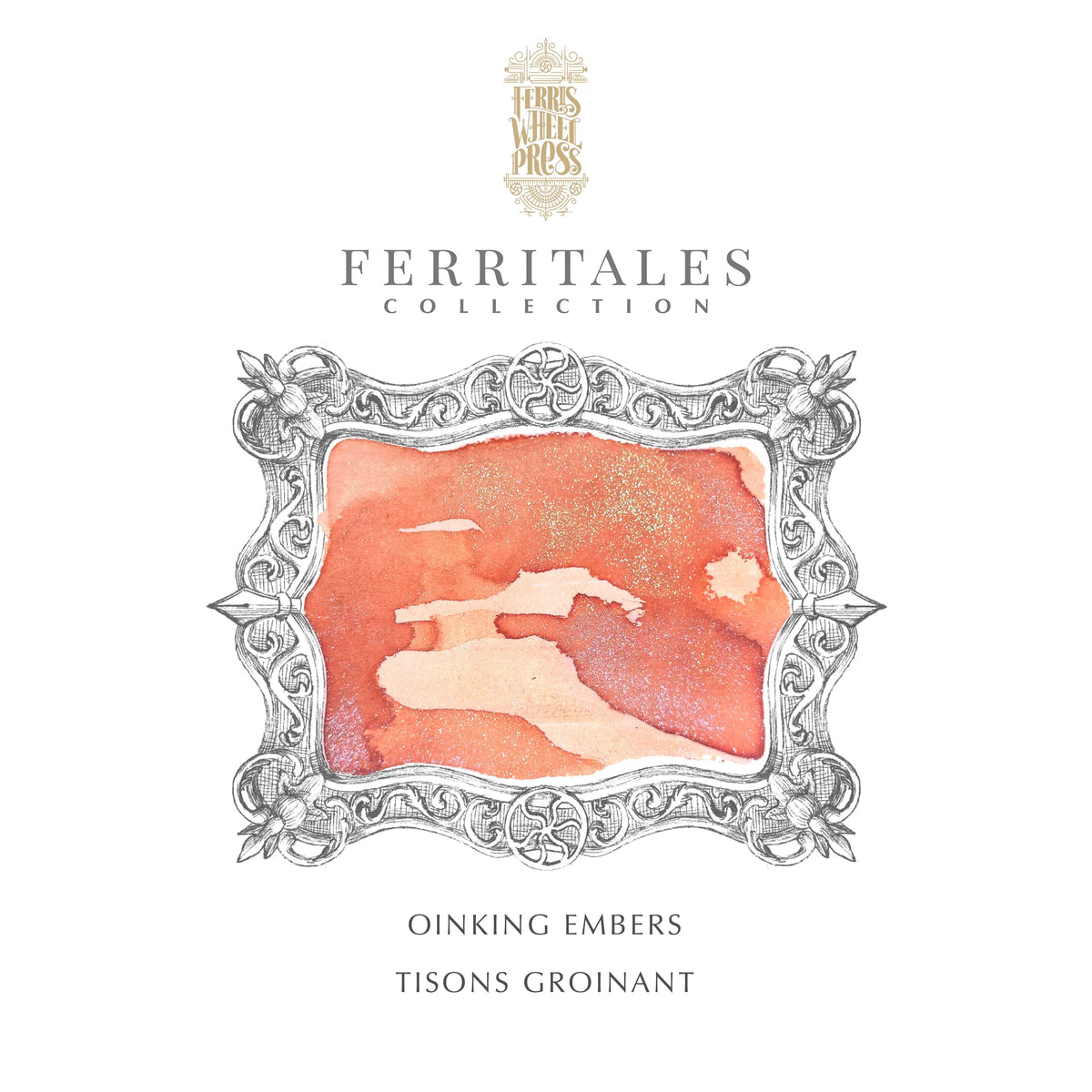 Flacon d'encre FERRIS WHEEL PRESS - FerriTales - The Three Little Pigs | Oinking Embers (20ml) - 818351003355