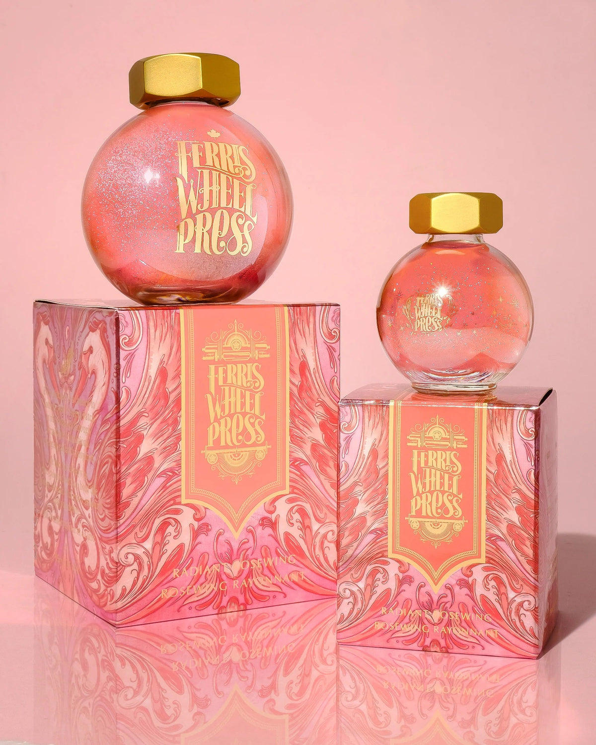 Flacon d'encre FERRIS WHEEL PRESS - FerriTales - The Wild Swans | Radiant Rosewing (20ml) - 818351002860