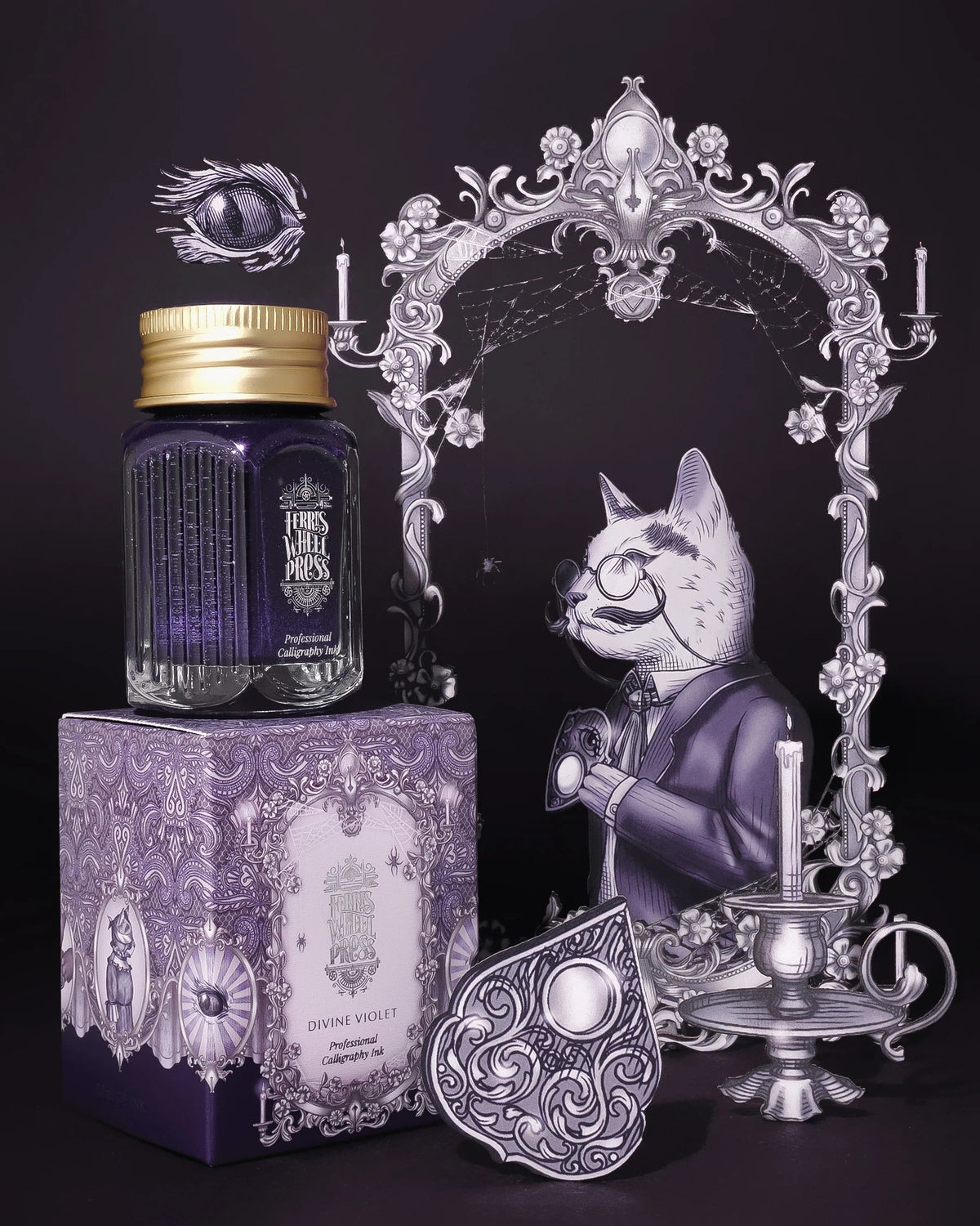 Flacon d'encre FERRIS WHEEL PRESS - Professional Calligraphy Ink - Divine Violet - 28 ml - 818351003591
