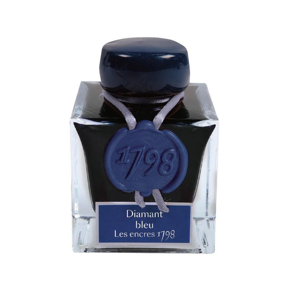 Flacon d'encre JACQUES HERBIN - Les Encres 1798 - Diamant Bleu (50ml) -