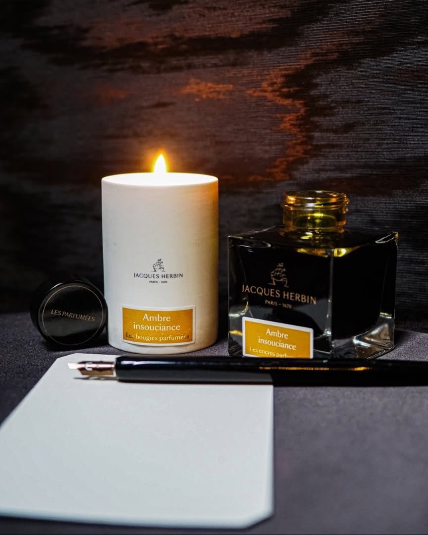 Flacon d'encre JACQUES HERBIN - Les Encres Parfumées - Ambre Insouciance - 50 ml - 3188555147412