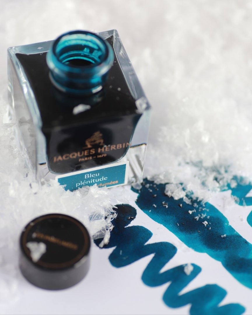 Flacon d'encre JACQUES HERBIN - Les Encres Parfumées - Bleu Plénitude - 50 ml - 3188555147160
