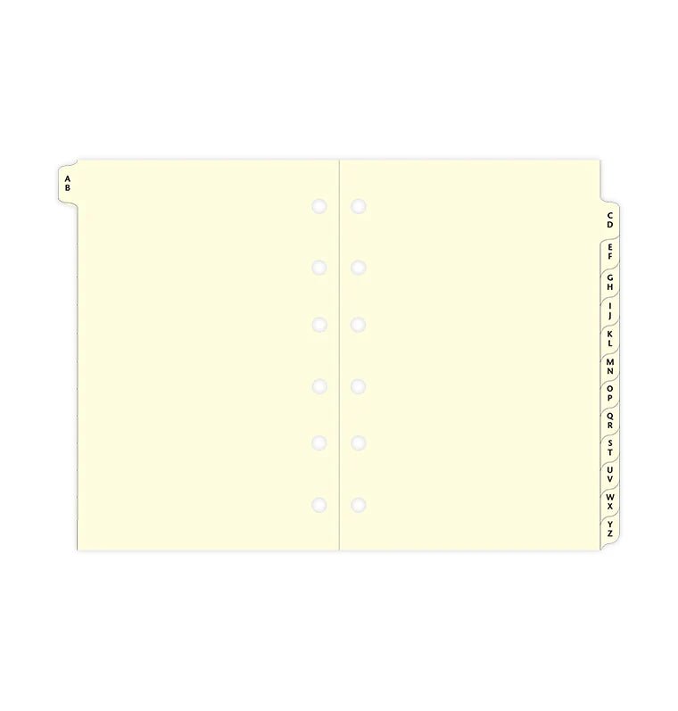 Index alphabétique FILOFAX - Cotton Cream - Pocket - Pocket - 5015142108953