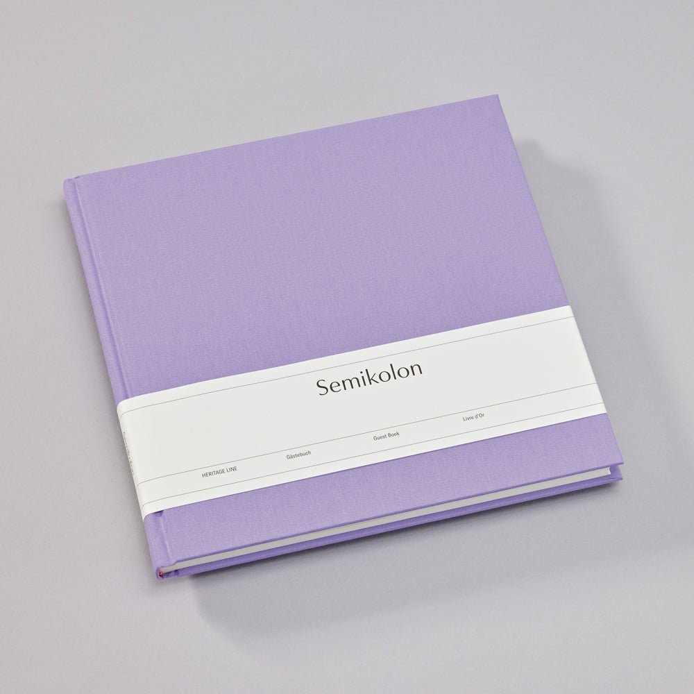 Livre d'Or SEMIKOLON - 25 x 23 cm - Hardcover - Uni - Lilac Silk - 4004117646423