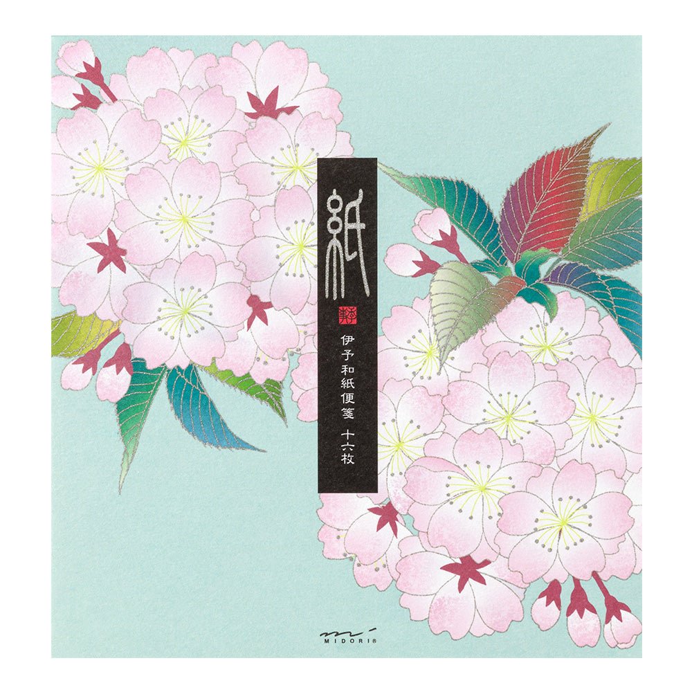 Papier à lettres MIDORI washi - 177 x 168 mm - Cerisier - 4902805871617