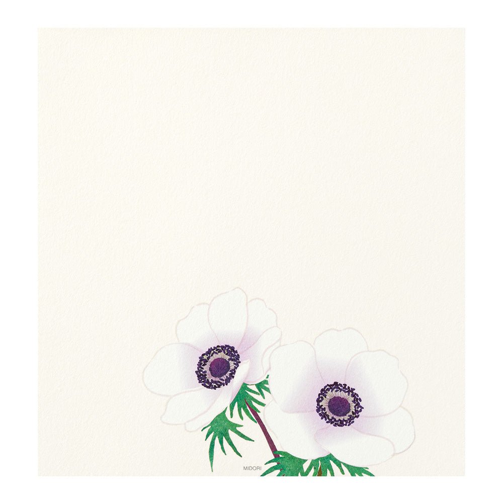 Papier à lettres MIDORI washi - 177 x 168 mm - Fleurs de Printemps - 4902805871570