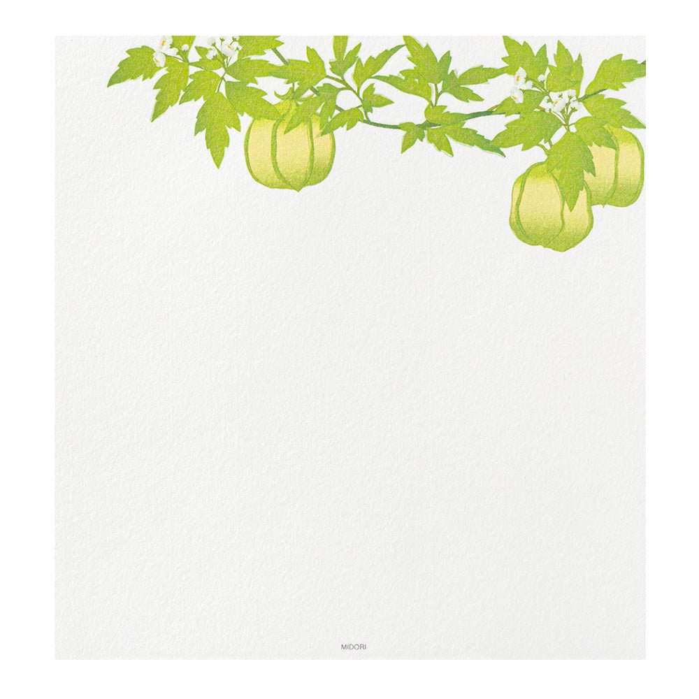 Papier à lettres MIDORI washi - 177 x 168 mm - Fleurs d'Été - 4902805871693