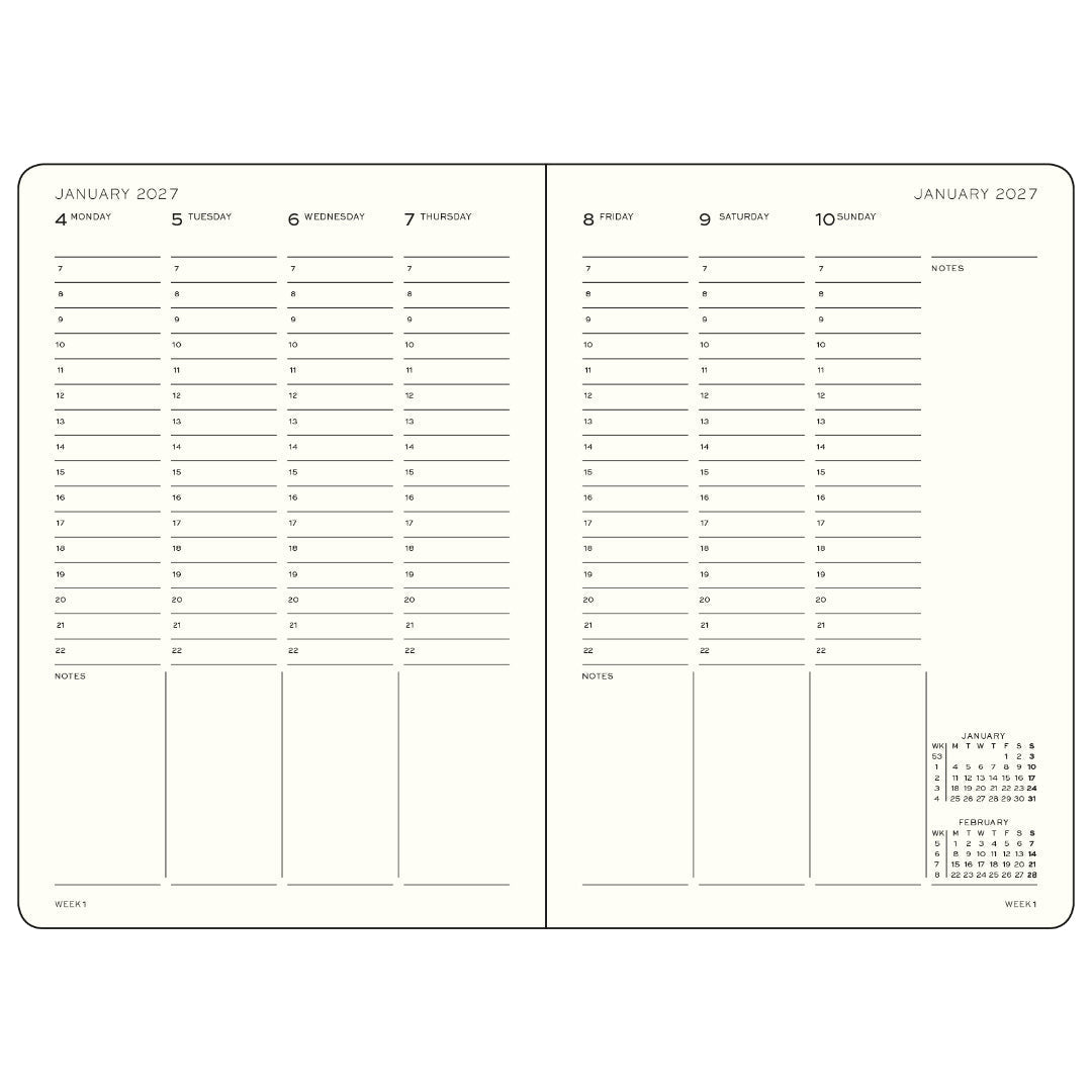 Planificateur Semainier 2027 LEUCHTTURM1917, Anglais - B6+ - Hardcover - Sunflower - 4070292003078