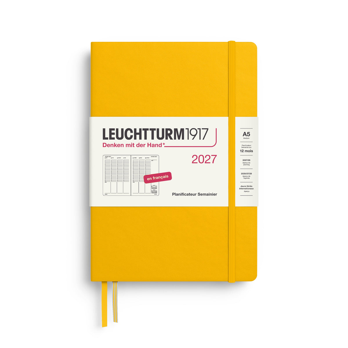 Planificateur Semainier 2027 LEUCHTTURM1917, Français - A5 - Hardcover - Sunflower - 4070292003948