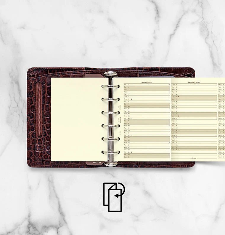 Recharge agenda FILOFAX 2027 - Pocket - Planning annuel vertical (anglais) - 5059145598137