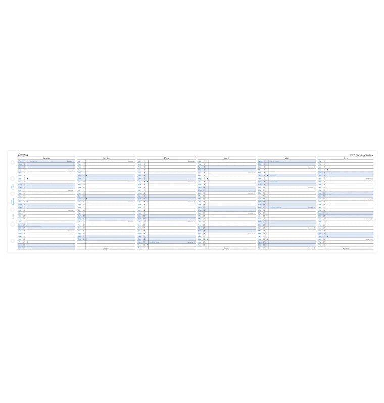 Recharge agenda FILOFAX 2027 - Pocket - Planning annuel vertical (français) -