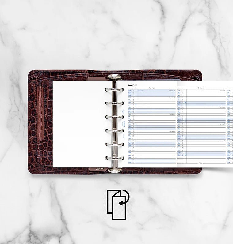 Recharge agenda FILOFAX 2027 - Pocket - Planning annuel vertical (français) -