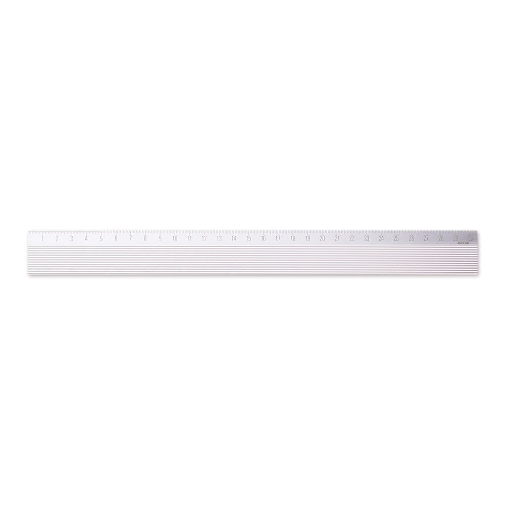 Règle MIDORI en aluminium - 30 cm - Argent -