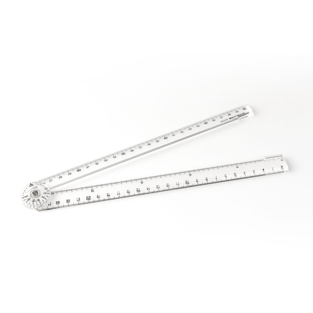 Règle MIDORI multifonction pliable en plastique - 50 cm - Transparent - 4902805422697