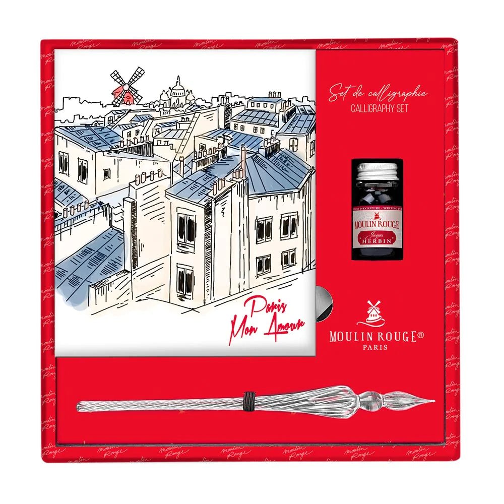 Set de calligraphie Moulin Rouge JACQUES HERBIN - 10 ml - Moulin Rouge - 3329688124493