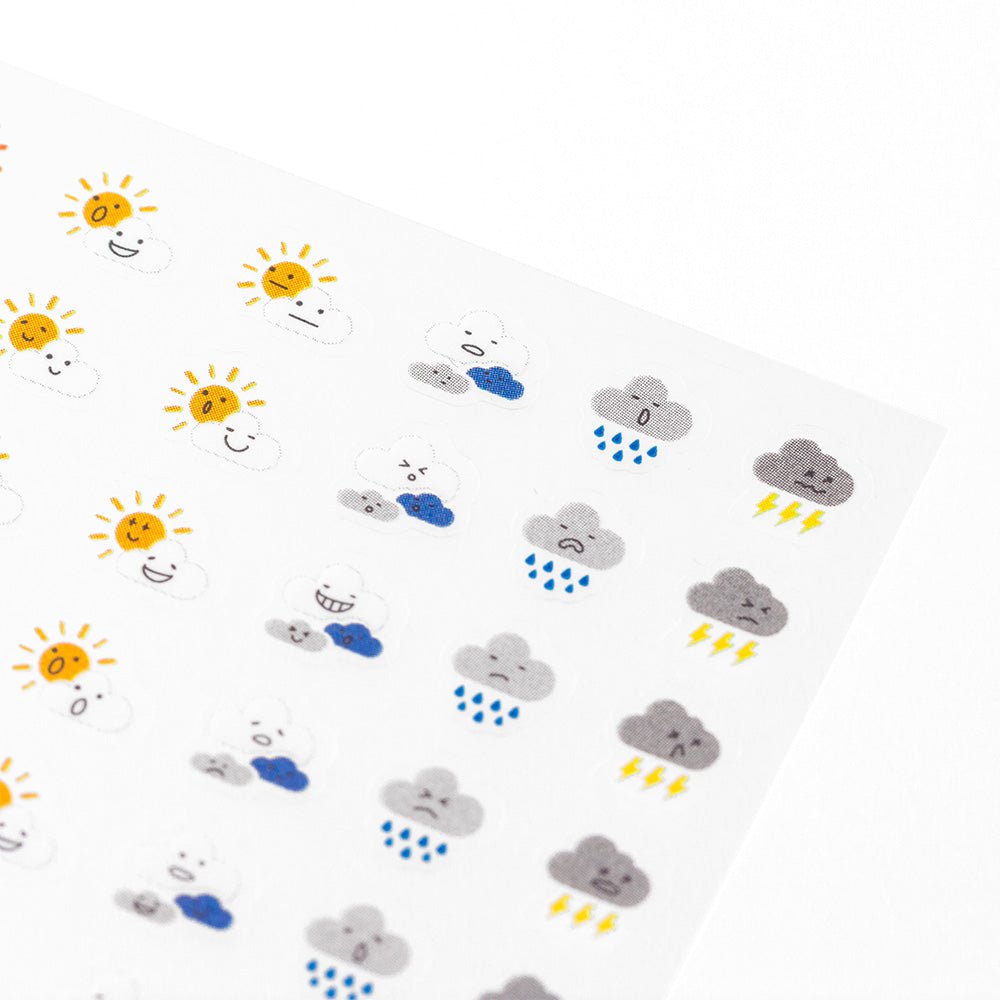 Stickers repositionnables MIDORI Collection - Météo -