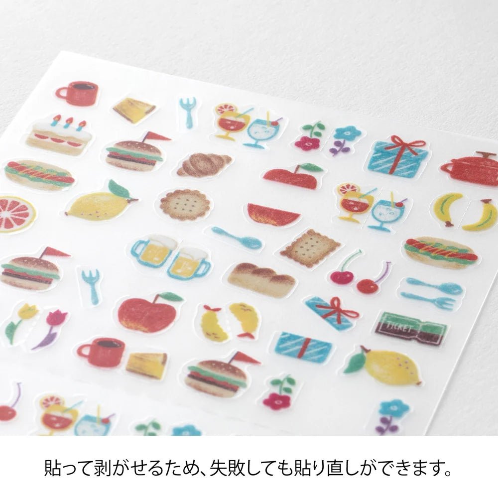 Stickers repositionnables MIDORI Collection - Victuailles - 4902805827478