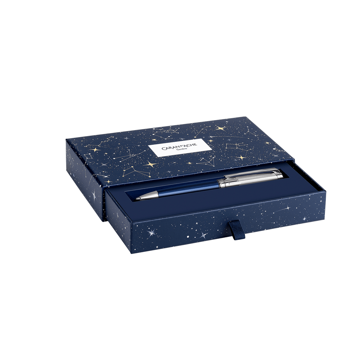 Stylo bille CARAN D'ACHE Léman COSMIC BLUE Édition Spéciale - Medium (M) - Bleu nuit -