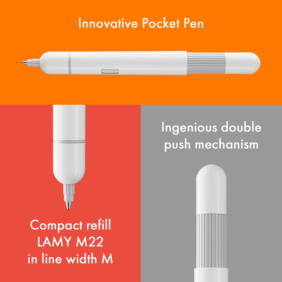 Stylo bille LAMY pico - Blanc - 4014519219804