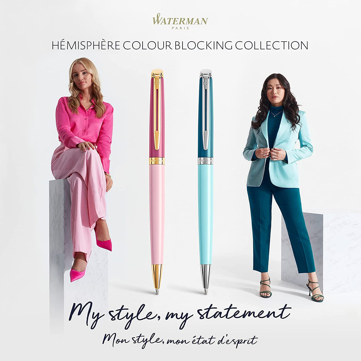 Stylo bille WATERMAN Hémisphère Colour Blocking - Vert CT - 3026981901256