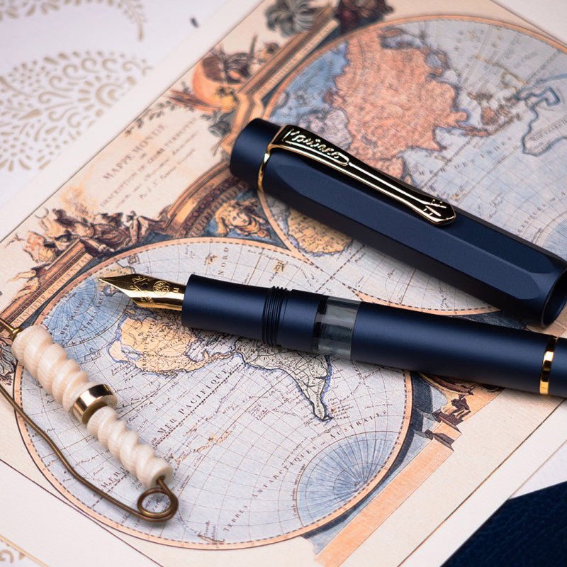 Stylo plume KAWECO Piston Sport AL Navy/Gold - Extra - fine (EF) - 4251734926562