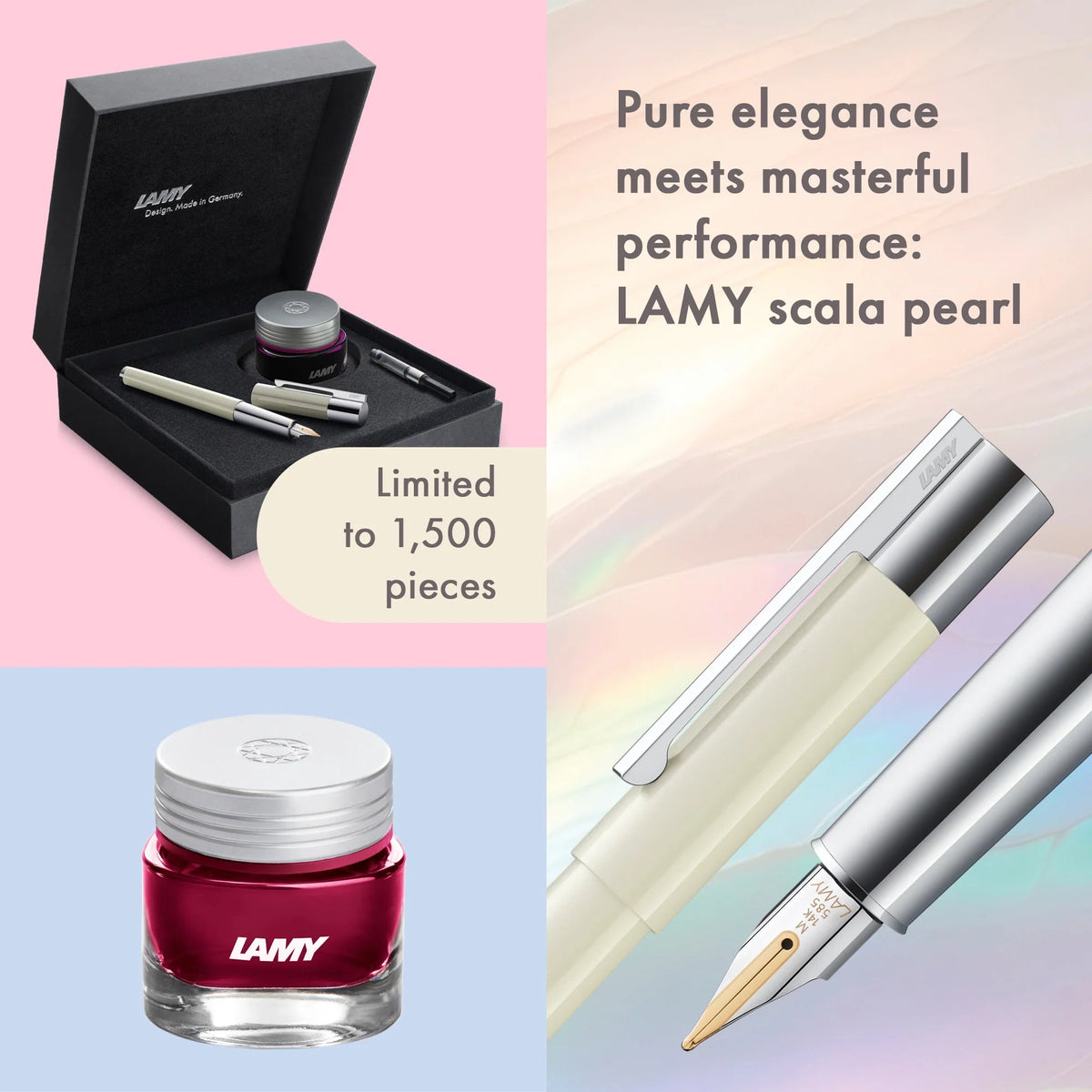 Stylo plume LAMY scala Édition Limitée - Pearl - Fine (F) - 4014519809630