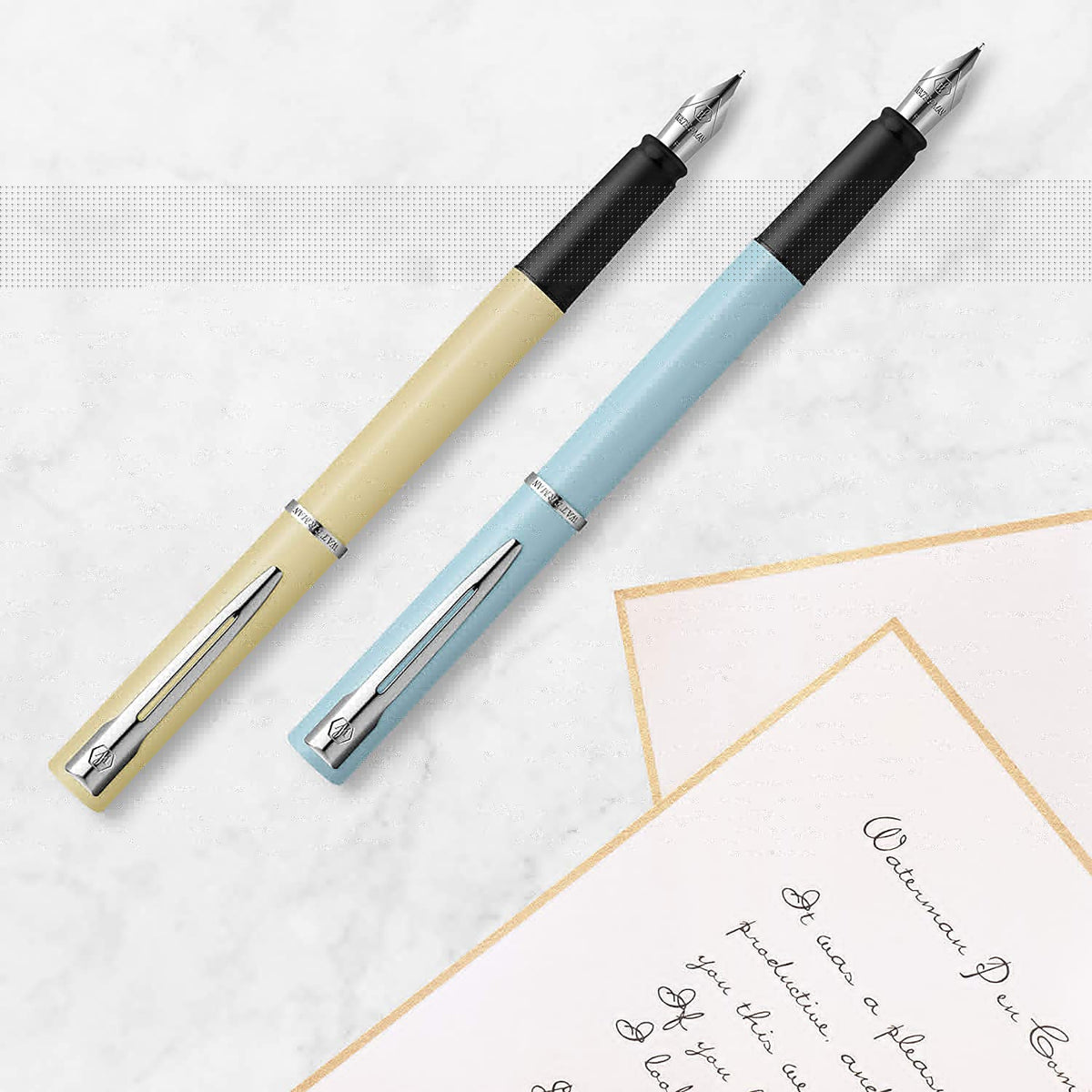 Stylo plume WATERMAN Allure - Bleu Pastel - Fine (F) - 3026981052224