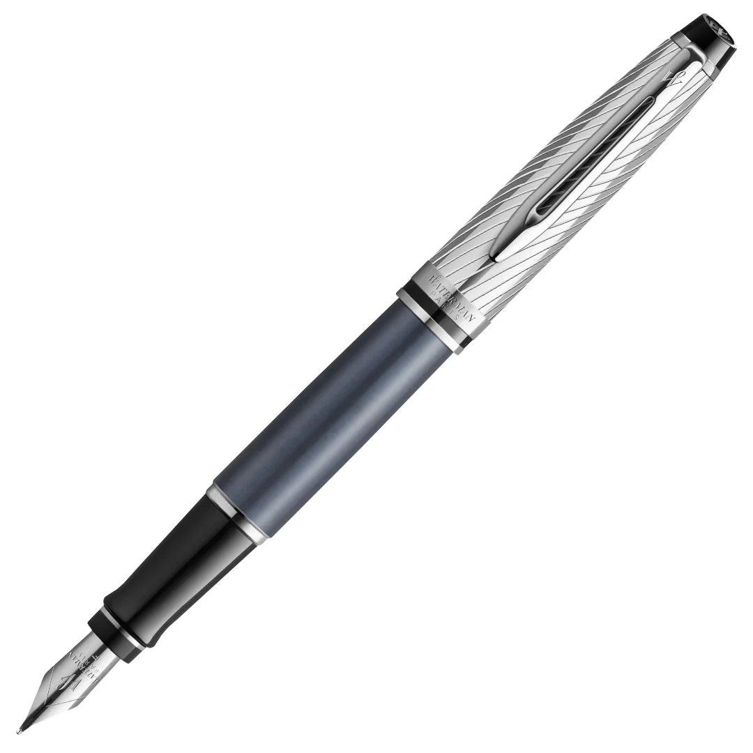 Stylo plume WATERMAN Expert Deluxe - Gris Pierre Laqué Métallisé CT - Fine (F) - 3026981876882