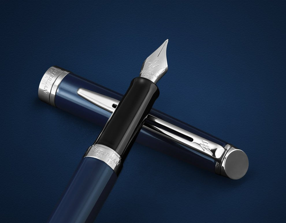 Stylo plume WATERMAN Hémisphère - Bleu Laqué CT - Fine (F) -