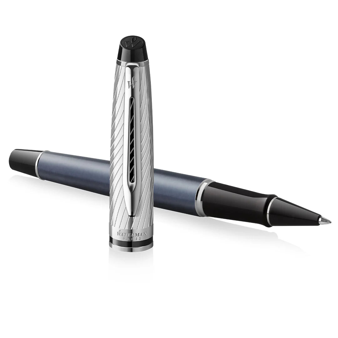 Stylo roller WATERMAN Expert Deluxe - Gris Pierre Laqué Métallisé CT -
