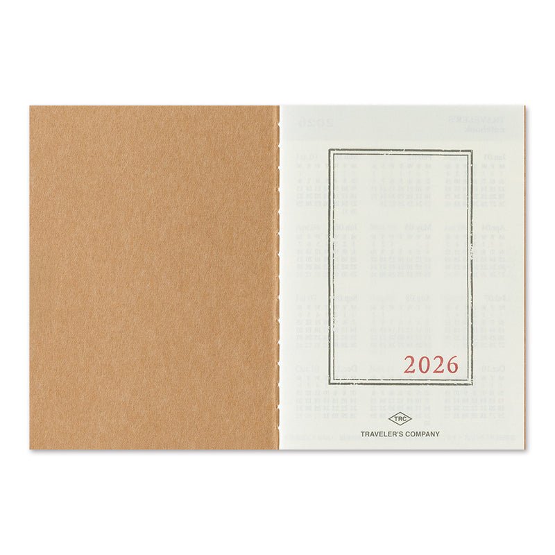 TRAVELER'S notebook - agenda mensuel 2026 (passport size) -