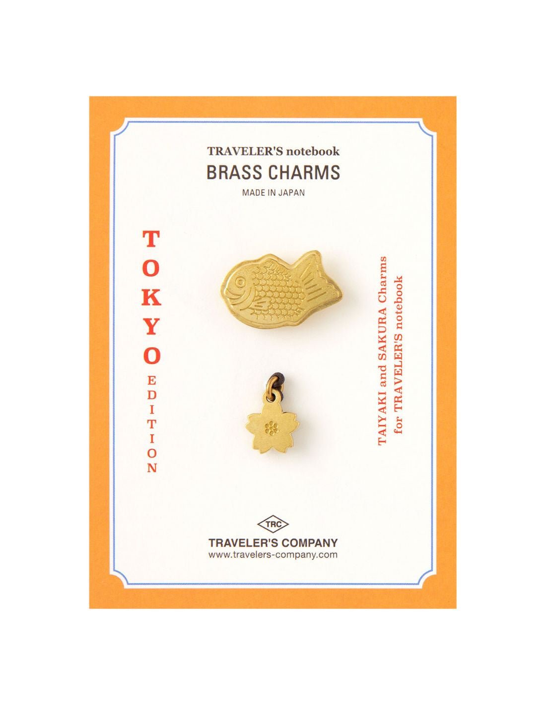 TRAVELER'S notebook - charms en laiton TOKYO EDITION - TN Passport size / TN Regular size -