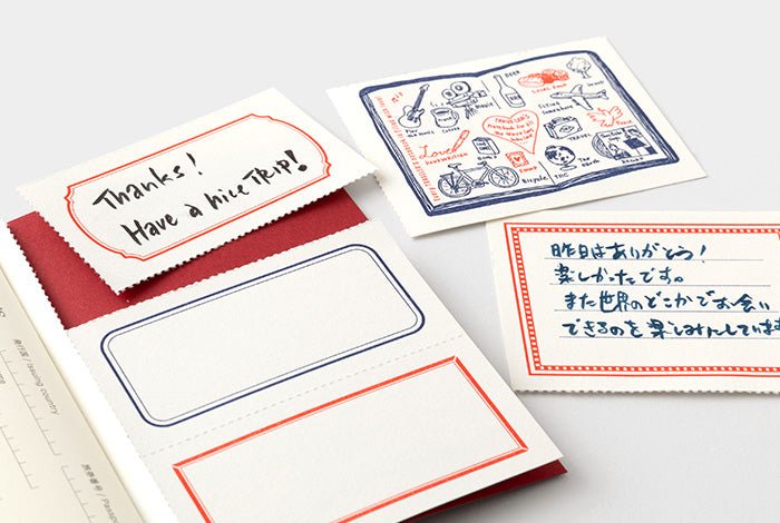 TRAVELER'S notebook LOVE AND TRIP Red - carnet papier crème (passport size) -