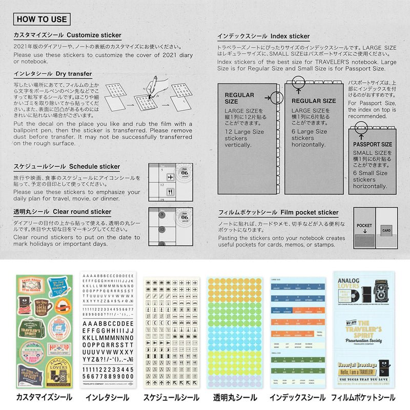 TRAVELER'S notebook - set de stickers 2026 -