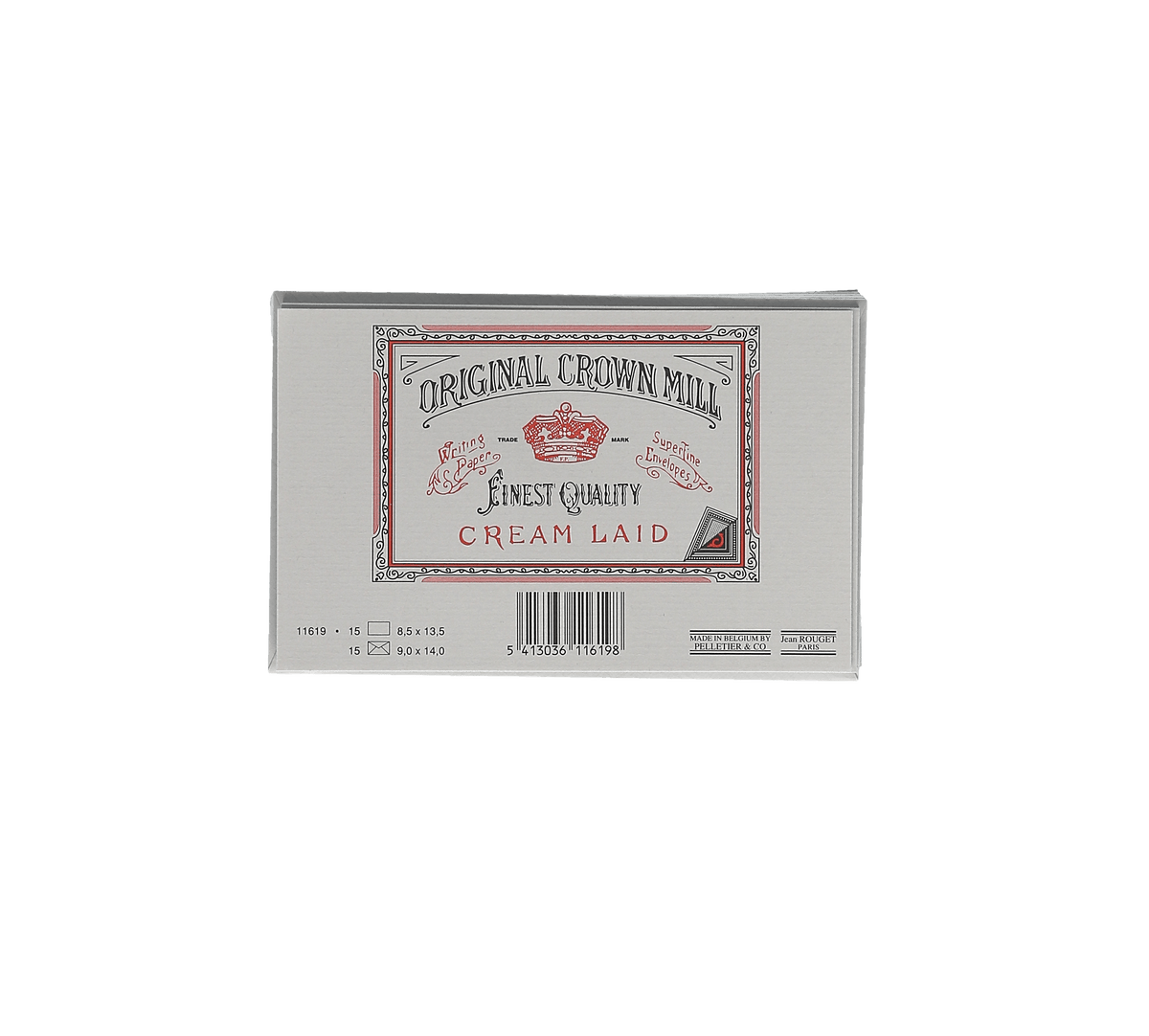 15 cartes et enveloppes Vergé format 9 x 14 cm - 8.5 x 13.5 cm | 9 x 14 cm - 280 g/m² - Gris - 5413036116198