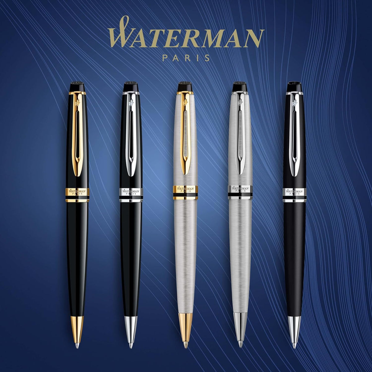 Stylo bille WATERMAN Expert - Medium (M) - Acier Métallisé CT - -
