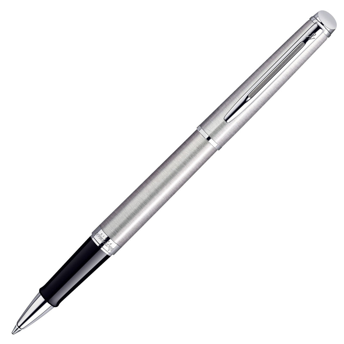 Stylo roller WATERMAN Hémisphère - Fine (F) - Acier Métallisé CT - -