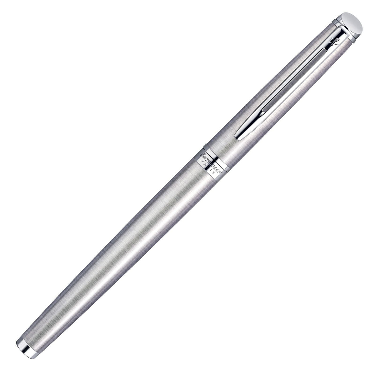 Stylo roller WATERMAN Hémisphère - Fine (F) - Acier Métallisé CT - -