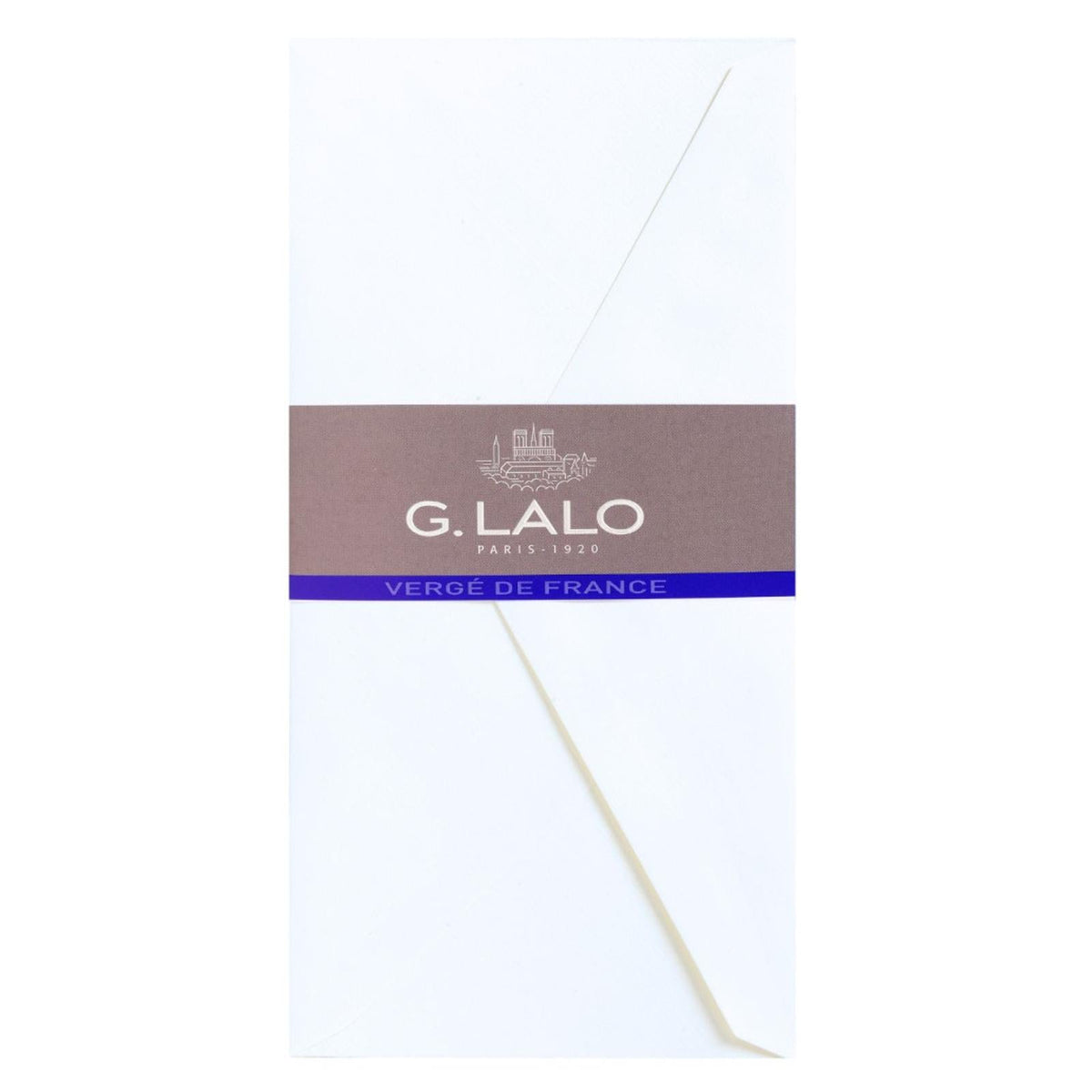 25 enveloppes G.LALO Vergé de France - DL (110 x 220 mm) - 100 g/m² - Extra - blanc - 3140290227507