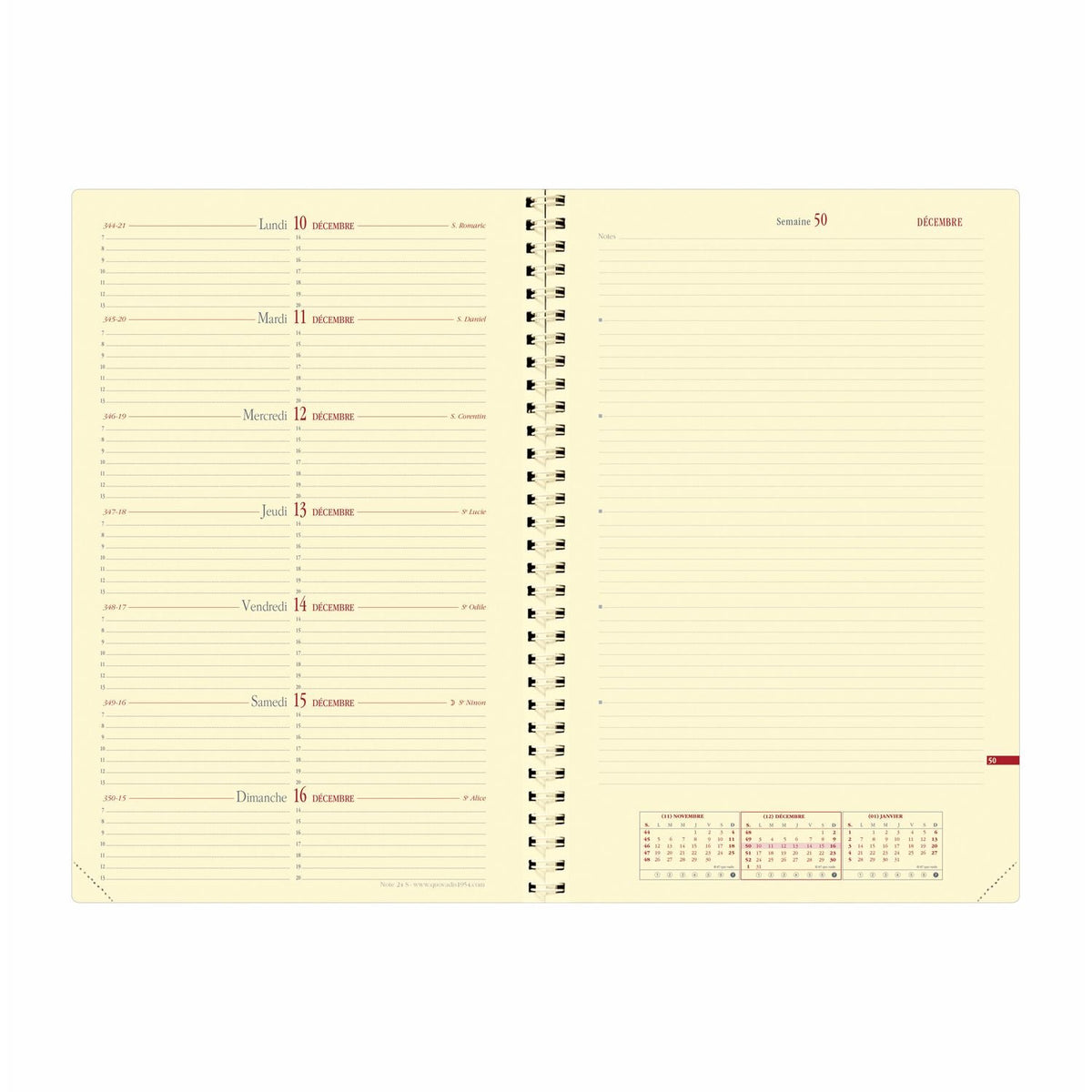 Agenda 2025 QUO VADIS Note 24 S Impala - 1 semaine + notes - 16 x 24 cm - Bleu prusse - 3371010481705