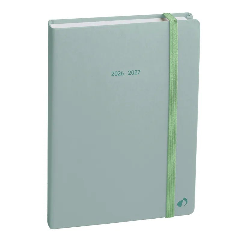 Agenda 2026 - 2027 QUO VADIS Eurotextagenda ML - 12 x 17 cm - 1 jour par page - Orientation horizontale - Pastel vert - 3371010441792