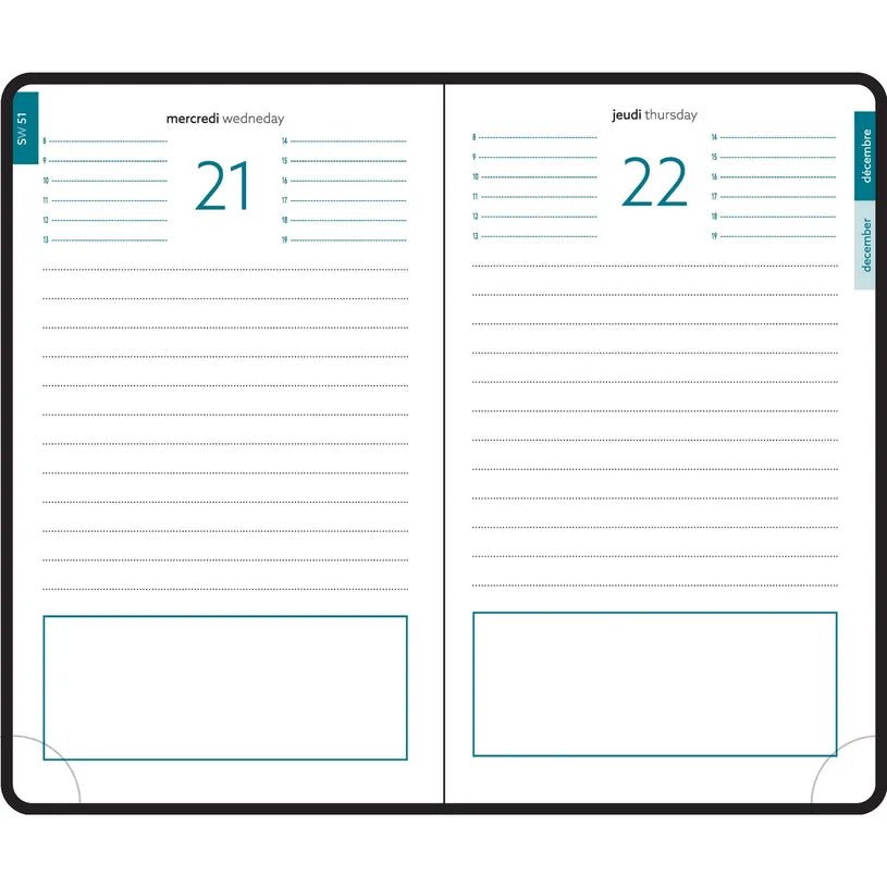 Agenda 2027 EXACOMPTA EasyDay 15 - 10 x 15 cm - 1 jour par page - Orientation horizontale - Volga framboise - 3660942061032
