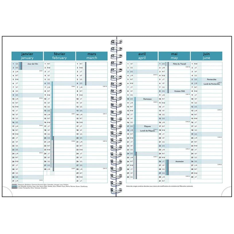 Agenda 2027 EXACOMPTA EasyTime 21S - 15 x 21 cm - 1 semaine + notes - Orientation horizontale - Lily abricot - 3660942091343
