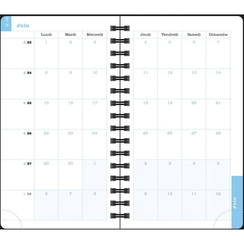 Agenda 2027 EXACOMPTA Lady 16S - 9 x 16 cm - 1 semaine + notes - Orientation horizontale - Eden vert d'eau - 3660942091015